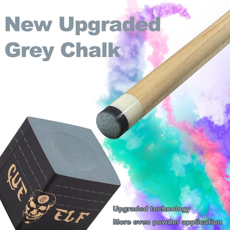 CUEELF Cube Pool Cue Chalk Technology Billiard Pool Stick Chalk for Professional Low Deflection, Durable, Reduces Miscues-1pc - Image 2